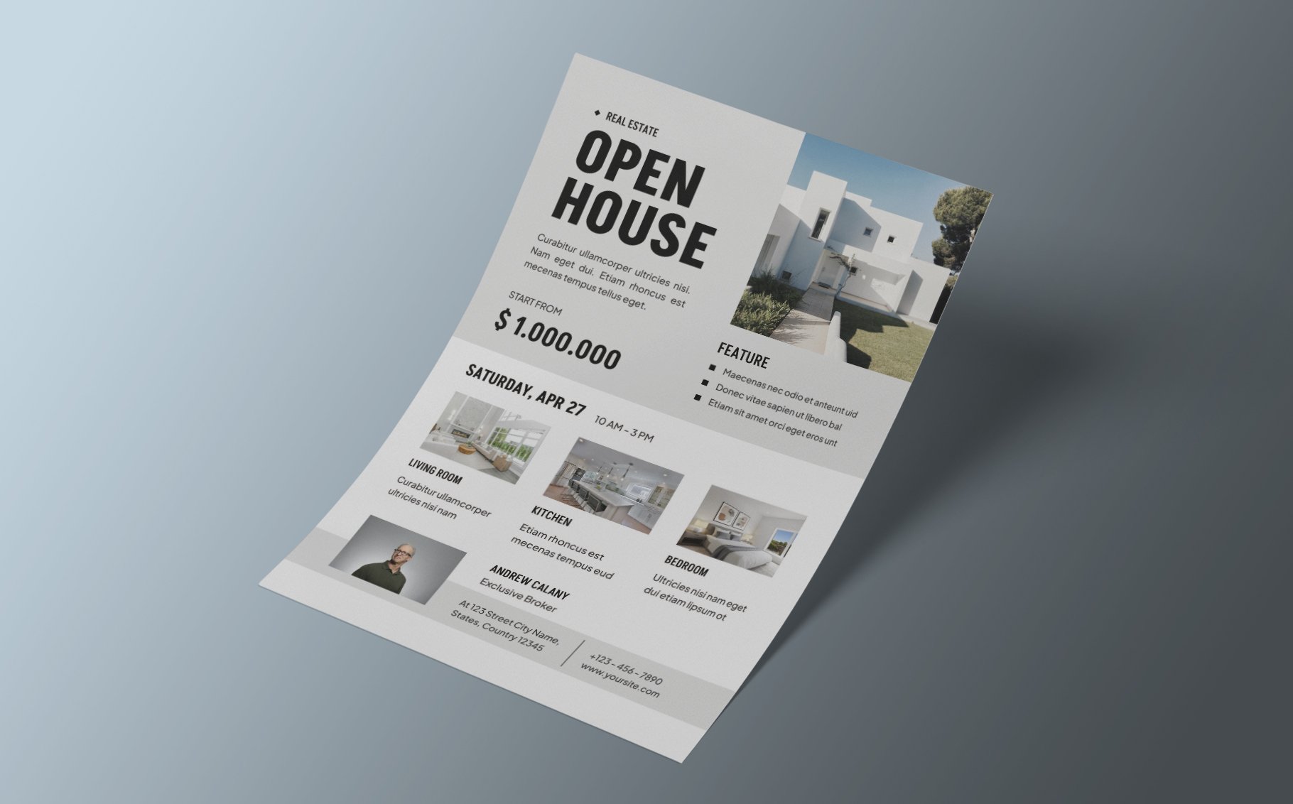 Real Estate Open House Flyer preview image.