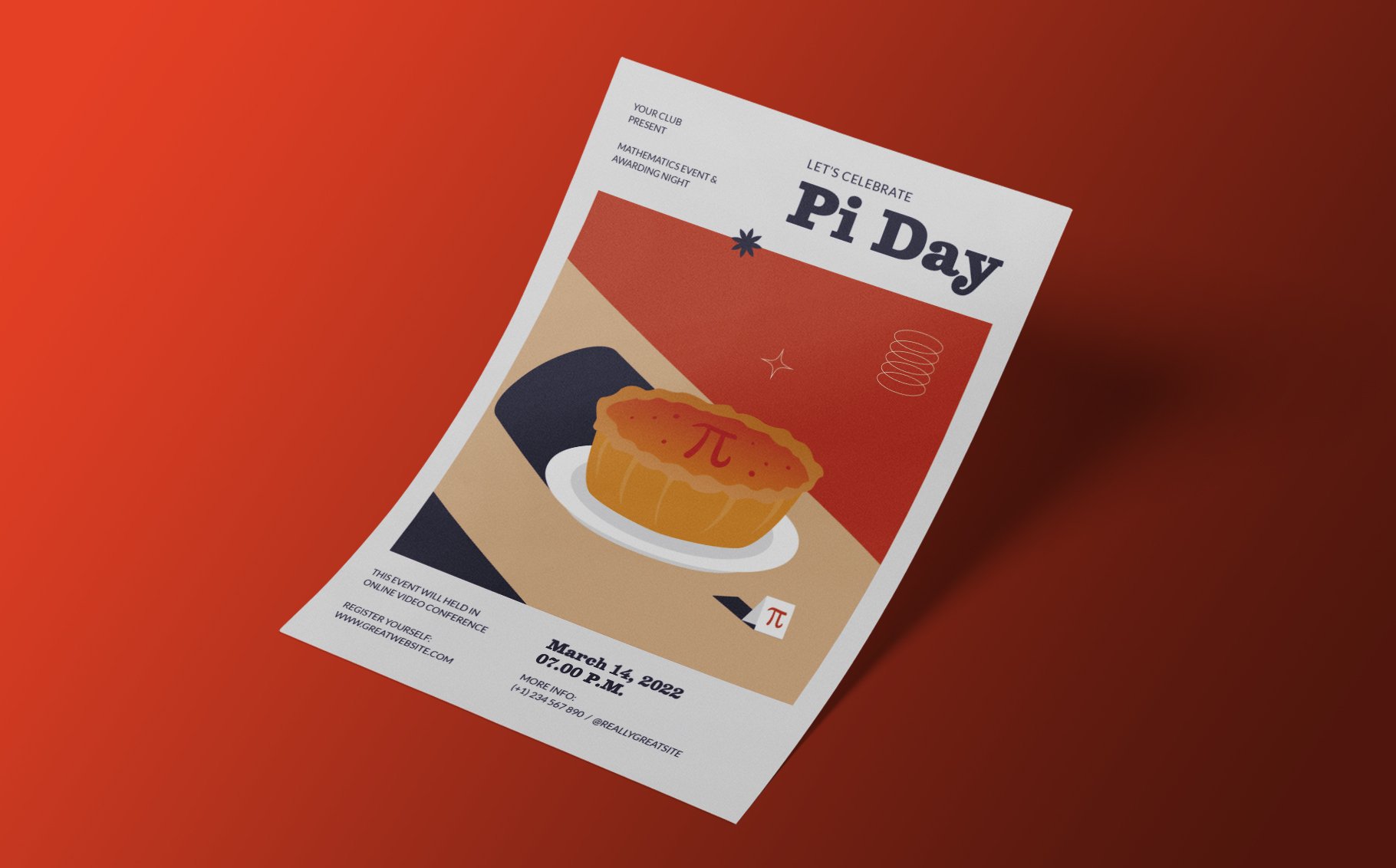 Pi Day Celebration Flyer preview image.