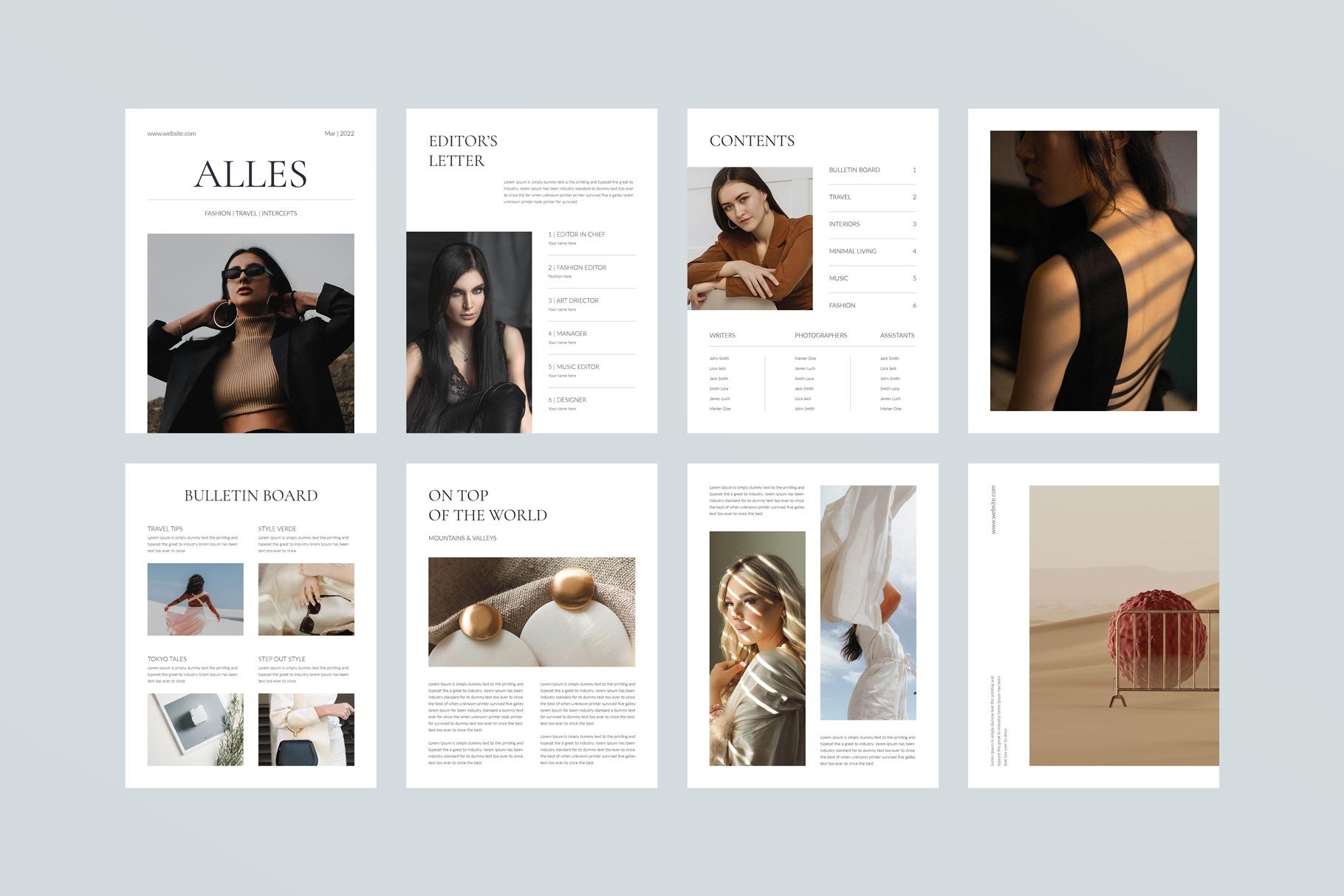 Alles | Magazine Template preview image.