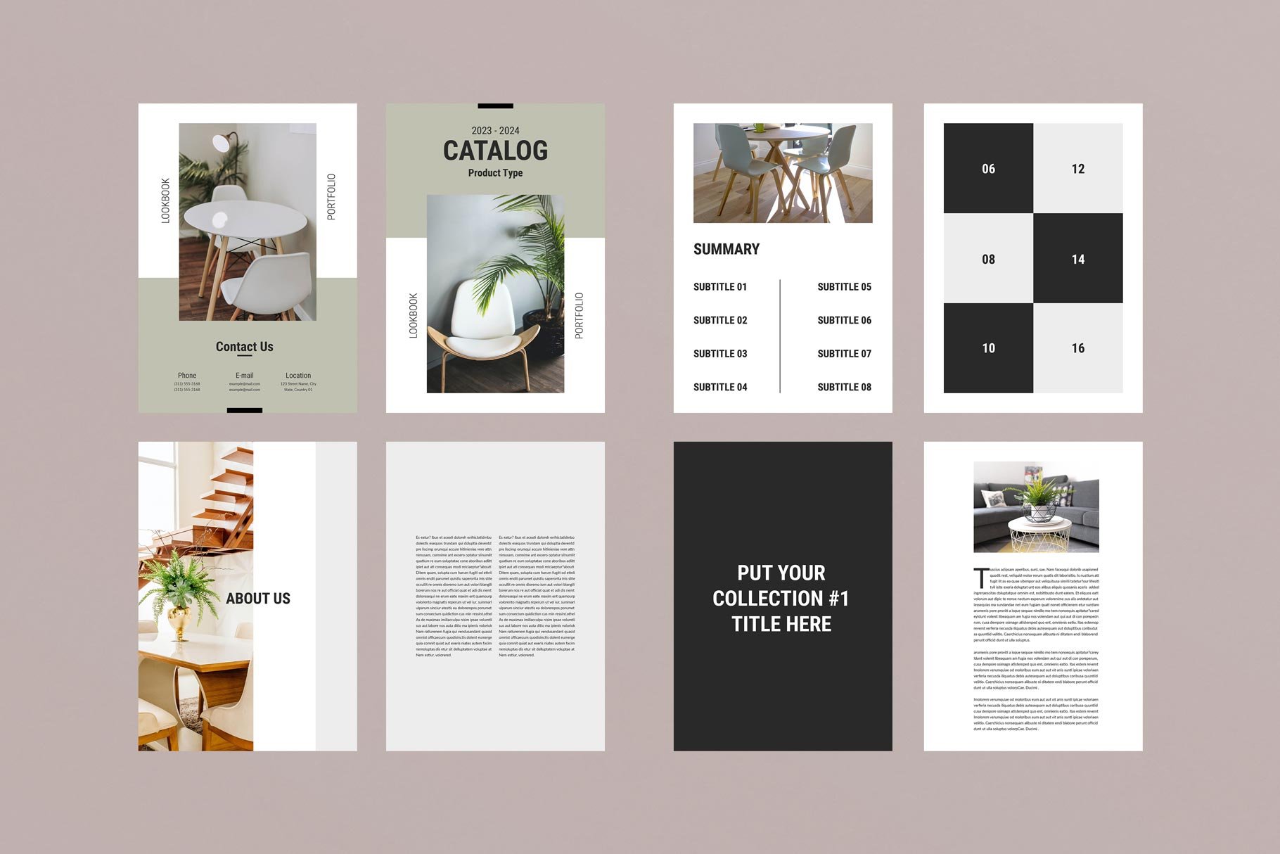 Catalog Lookbook Layout preview image.