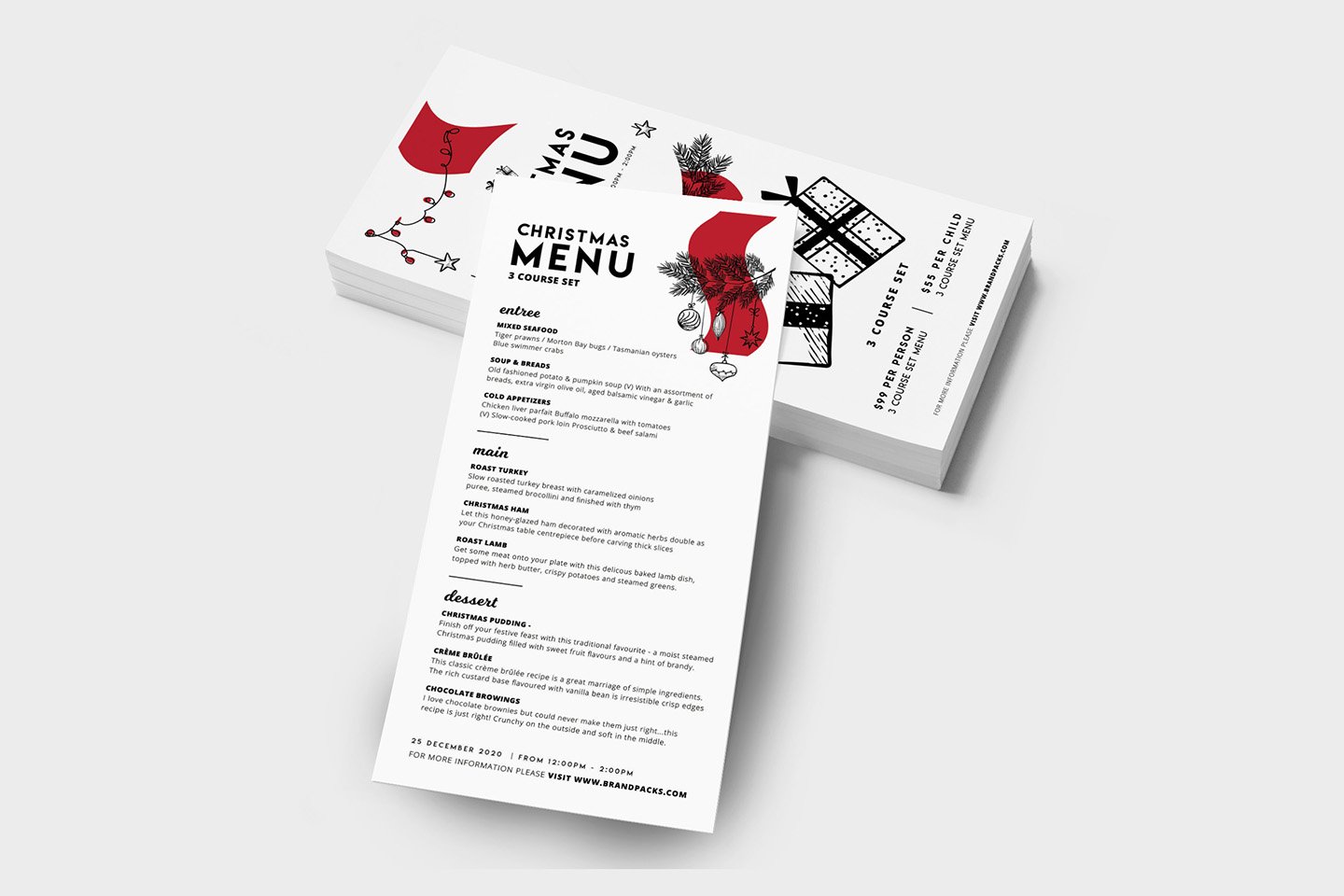 small christmas menu templates 426