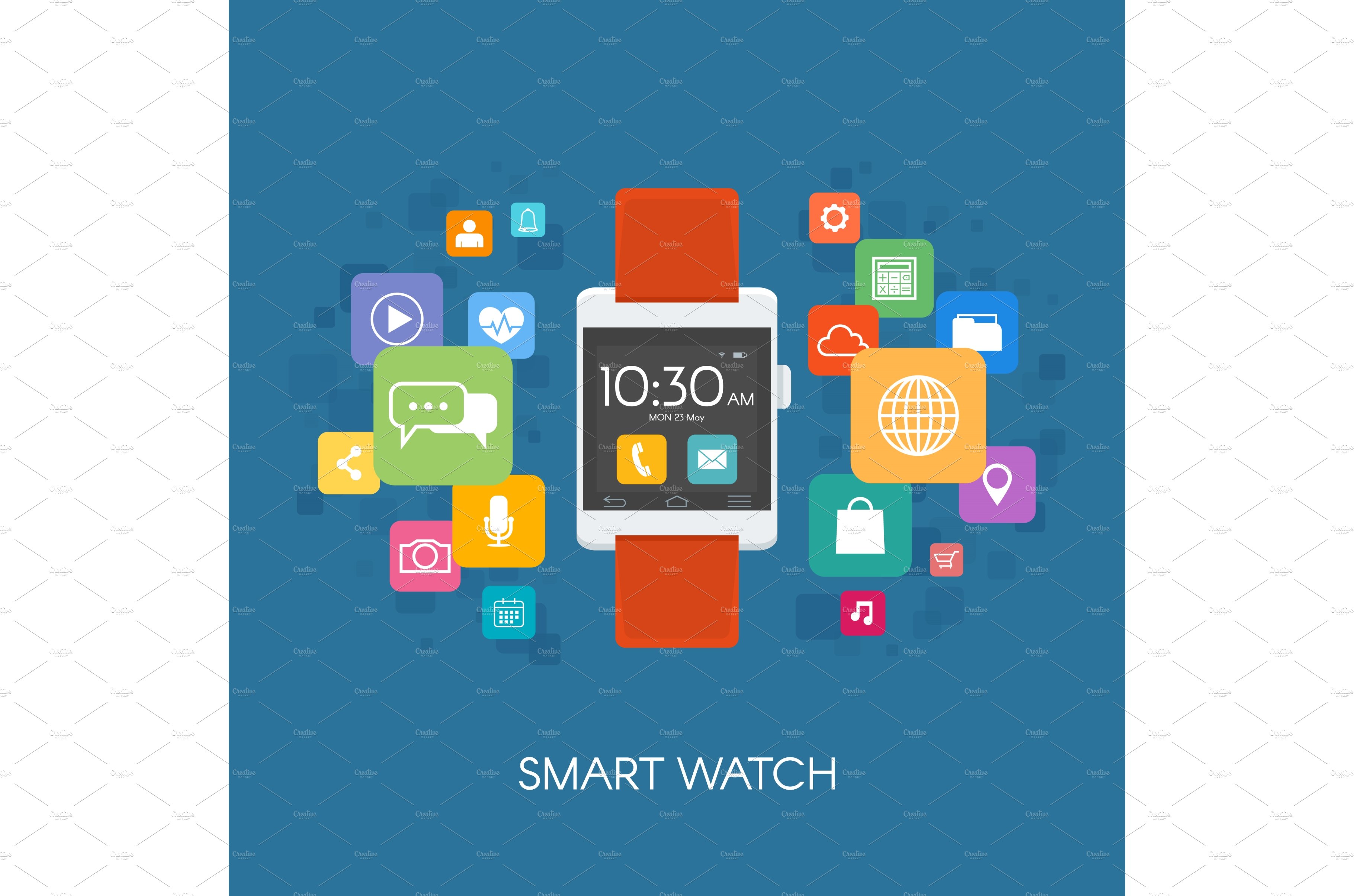 Watch with application icons cover image.