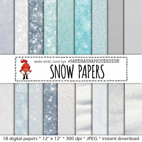 Snow background textures cover image.