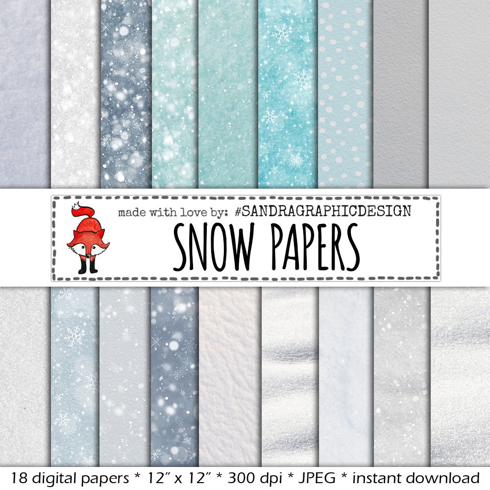 Snow background textures cover image.