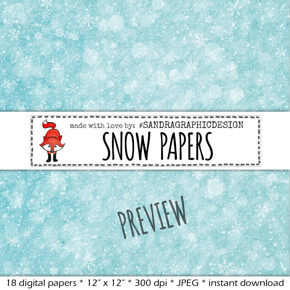 snow digital paper 4 975