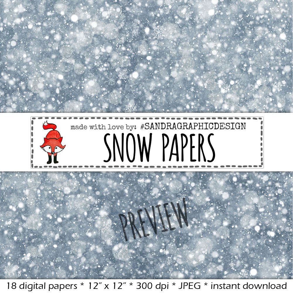 snow digital paper 5 897