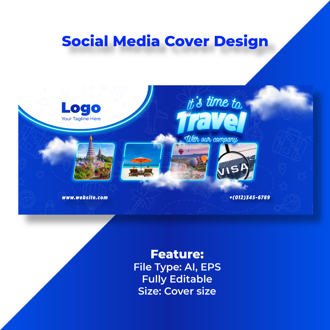 Social media cover design preview image.