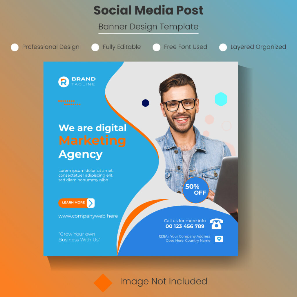 Corporate Digital Marketing Social Media Post Template Design ...