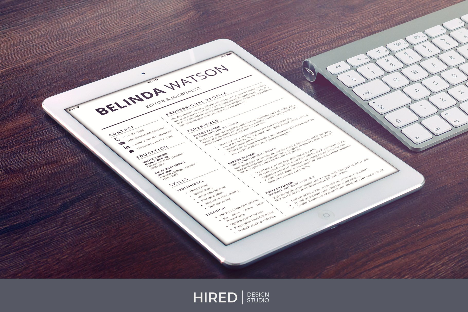 social media resume template for word and pages 284