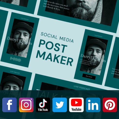 Social Media Post Maker cover image.