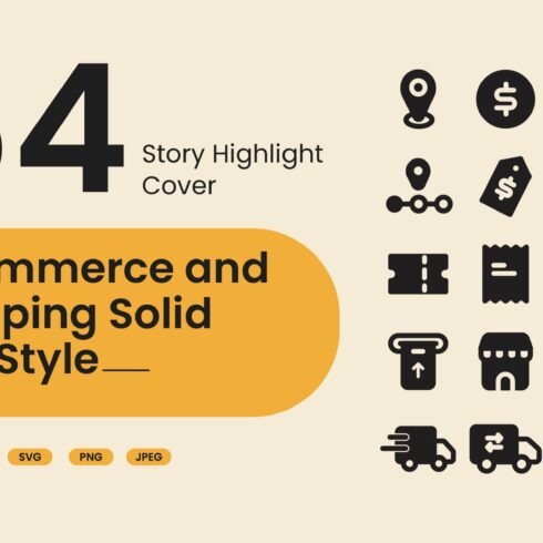 E-commerce Solid Icon Style cover image.