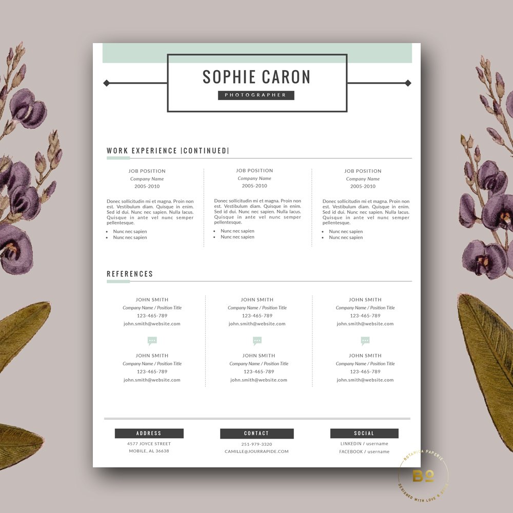 Resume + Cover Letter Template preview image.