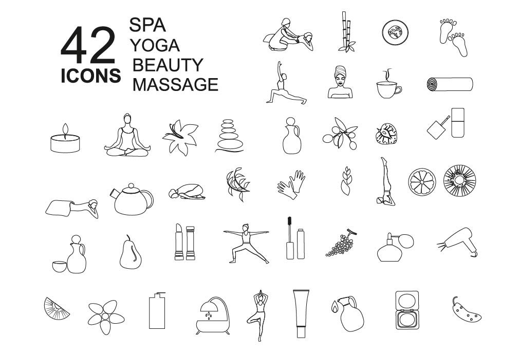 Line Spa, Massage, Beauty, Yoga Icon cover image.