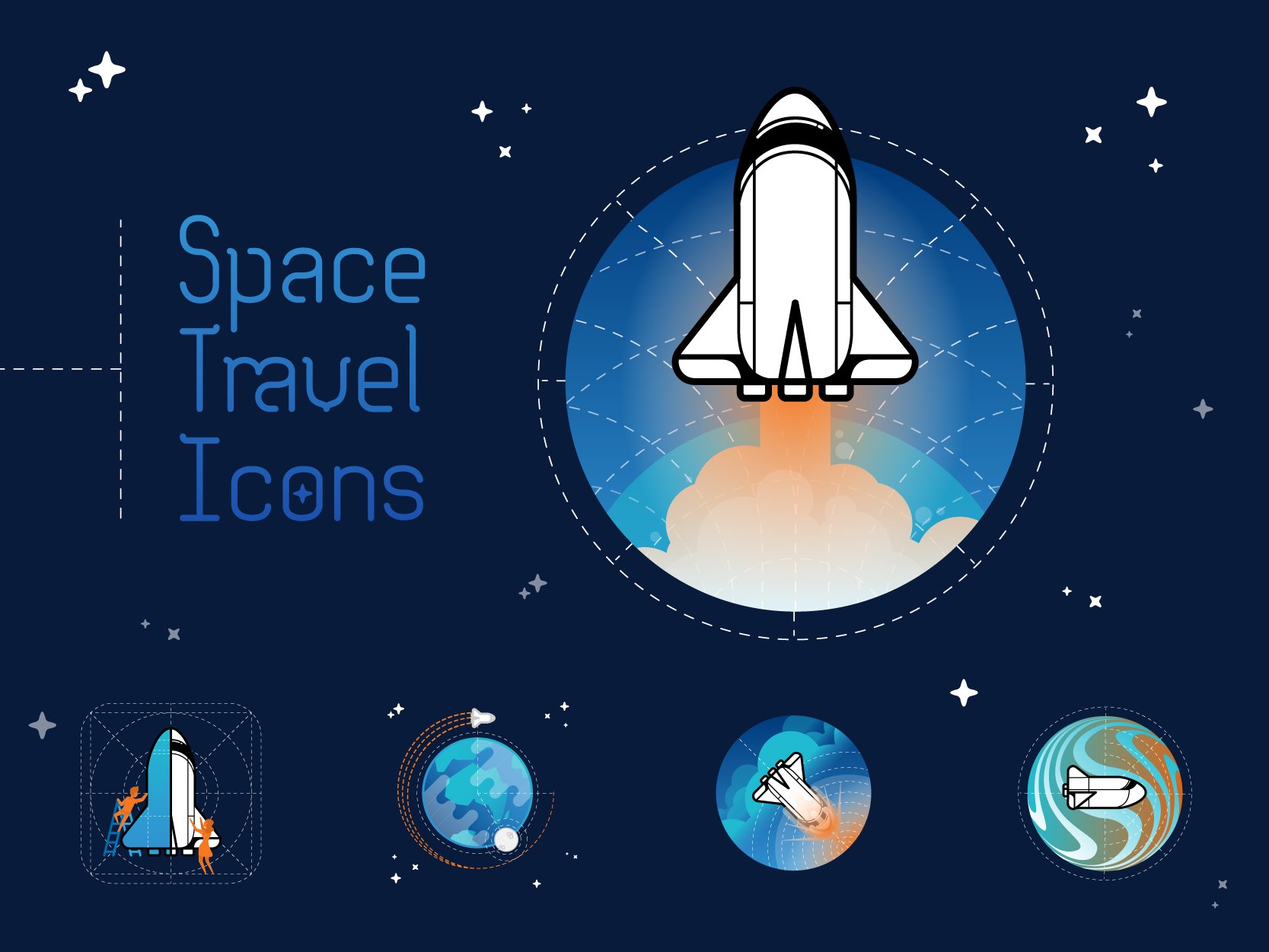 Space Travel Icons cover image.