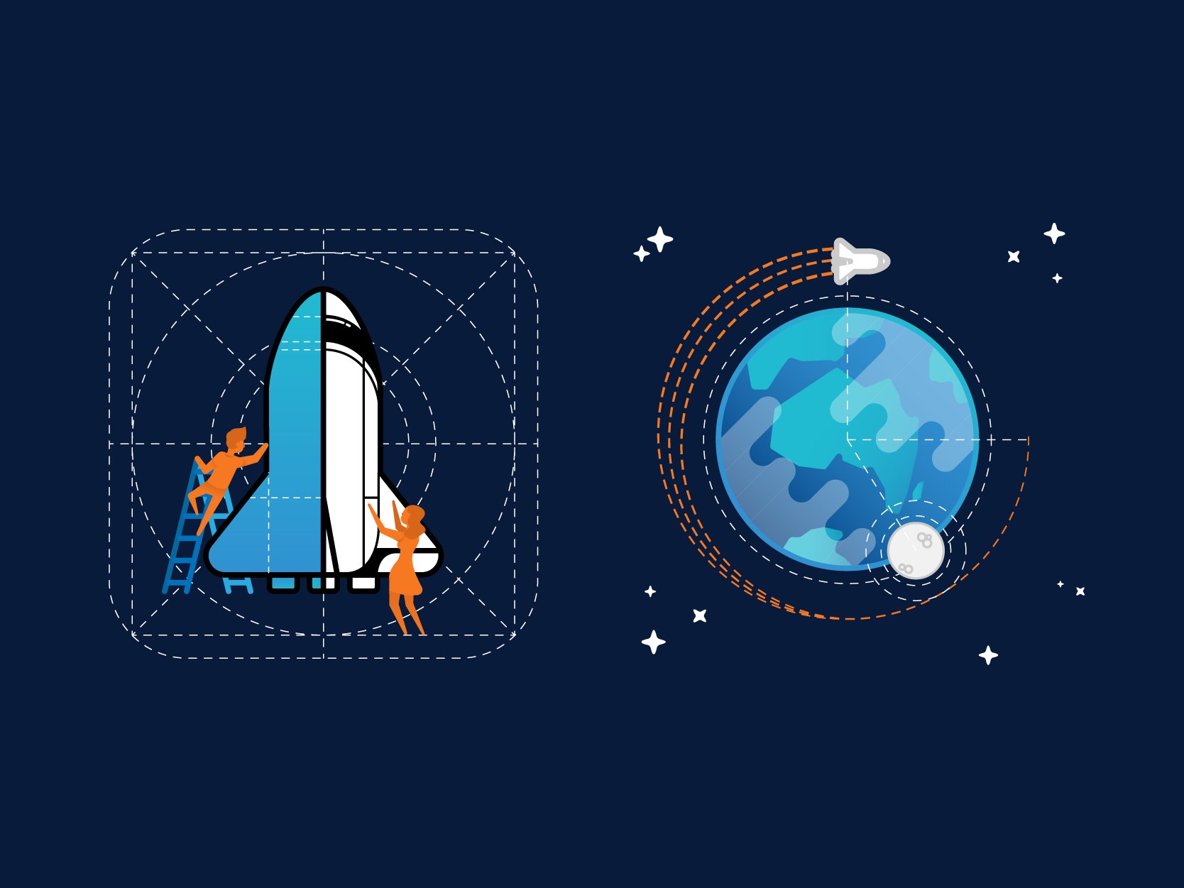 Space Travel Icons preview image.