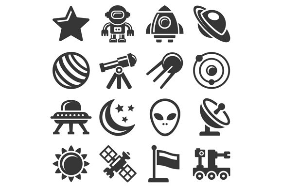 Space Icons Set cover image.