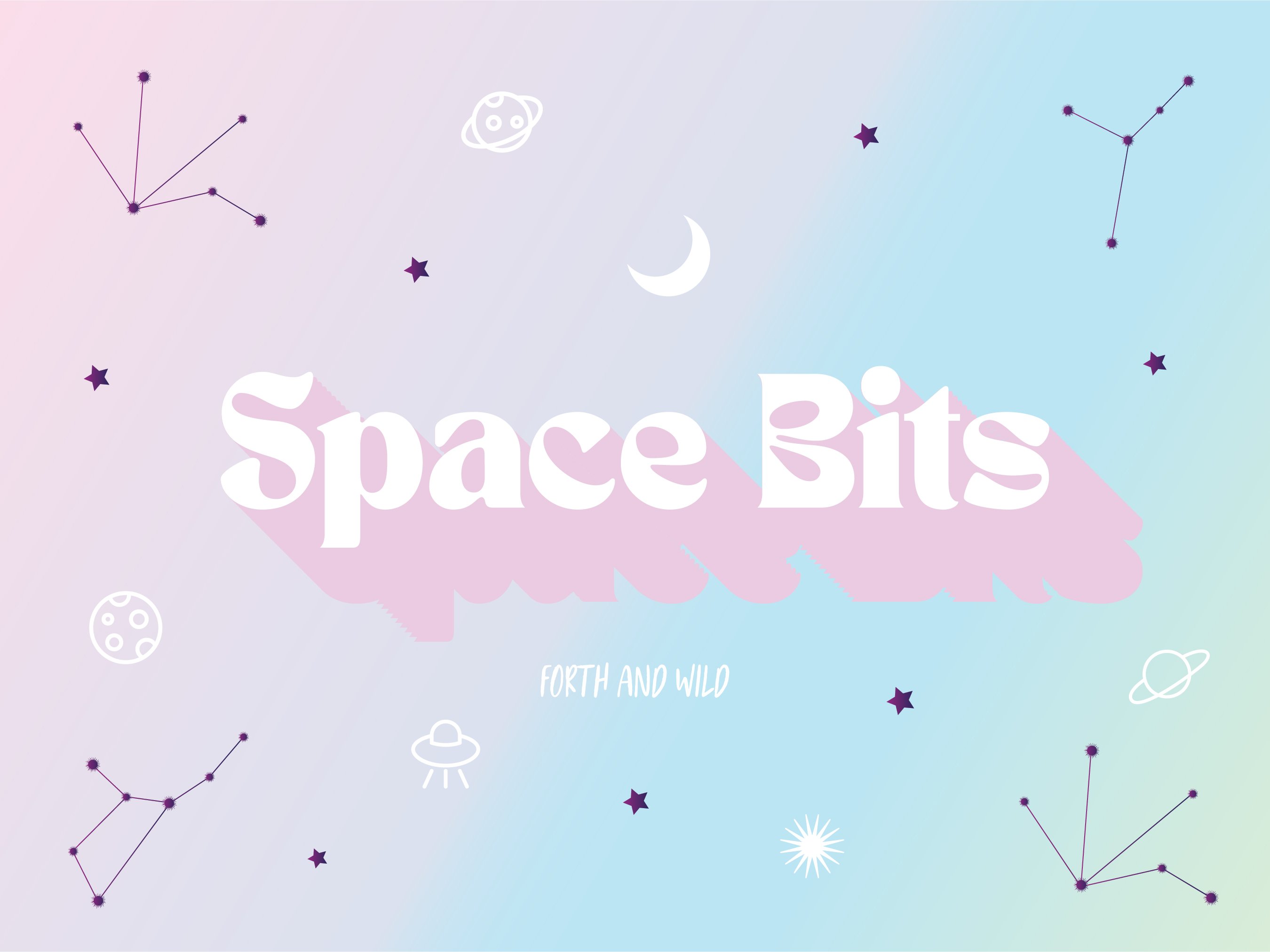 Space Bits Icon and Gradient Kit cover image.