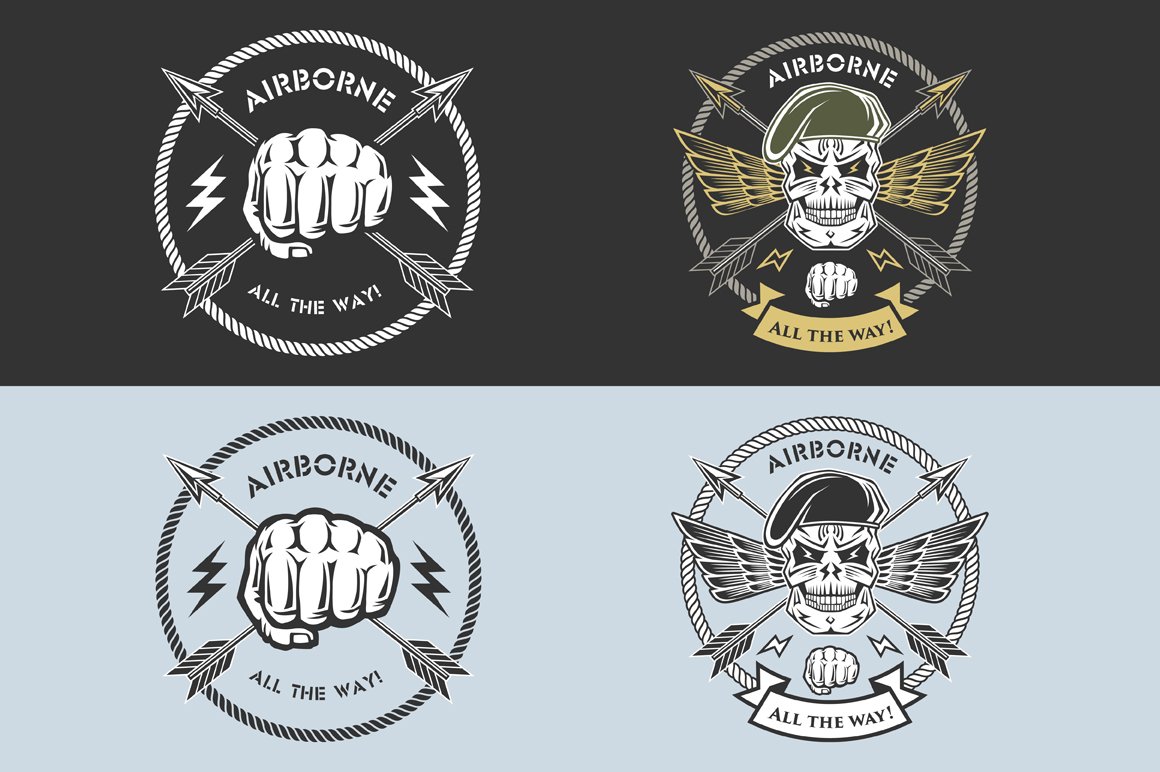 military emblem airborn cover image.
