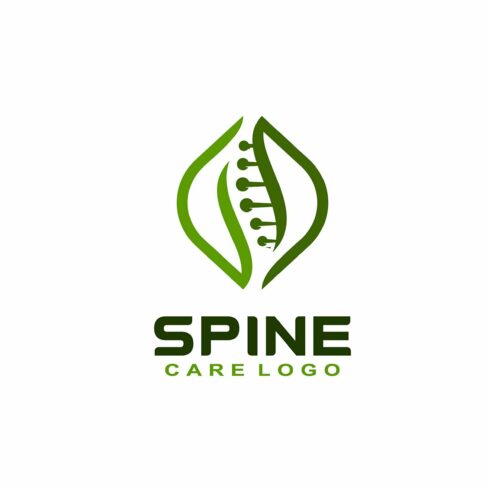 Spine logo design template cover image.