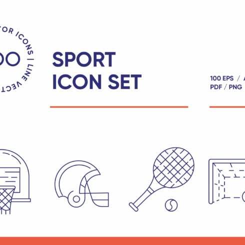 Sport & Extreme Line Icon Set cover image.