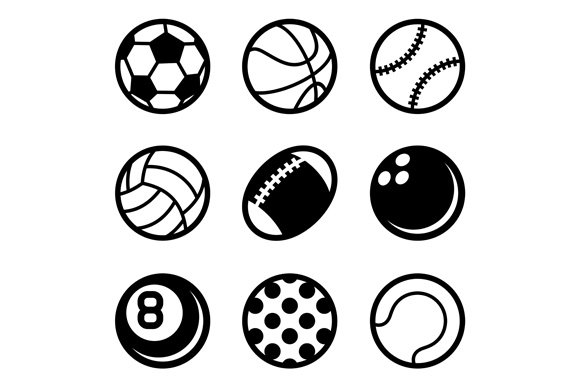 Sports Balls Icons Set cover image.