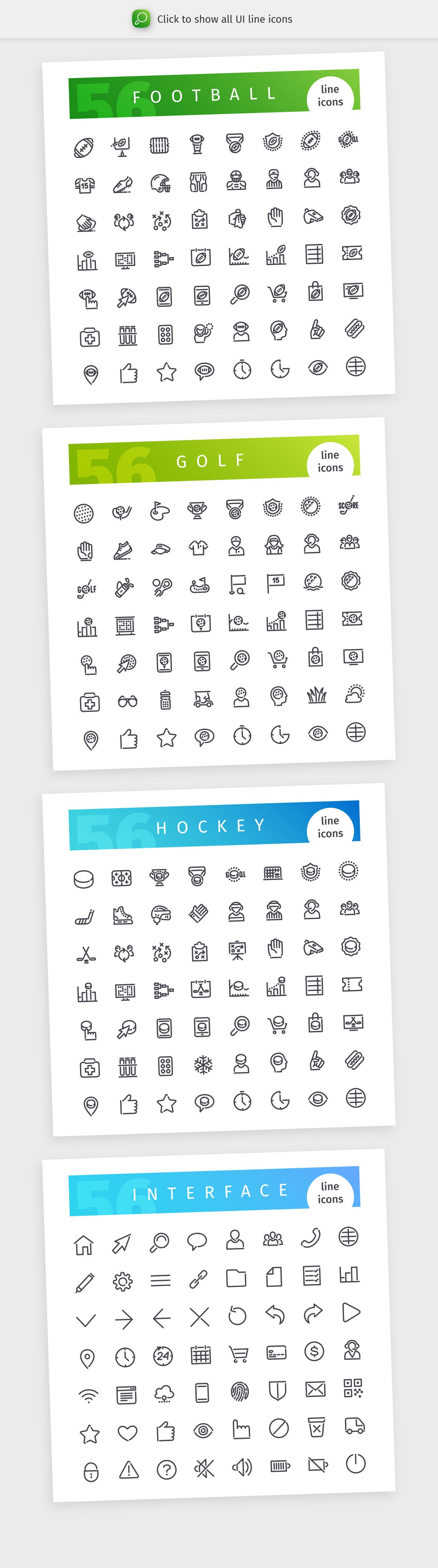 sport line icons bundle3 311