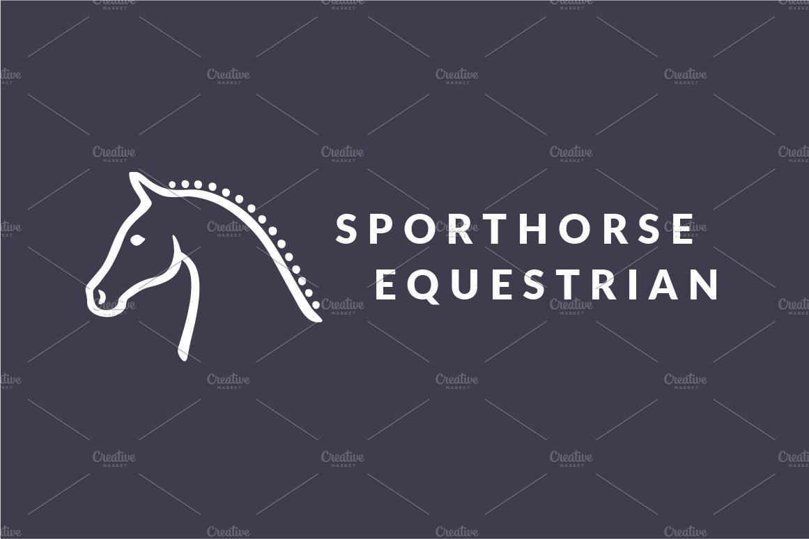 Horse Head Equestrian Logo preview image.