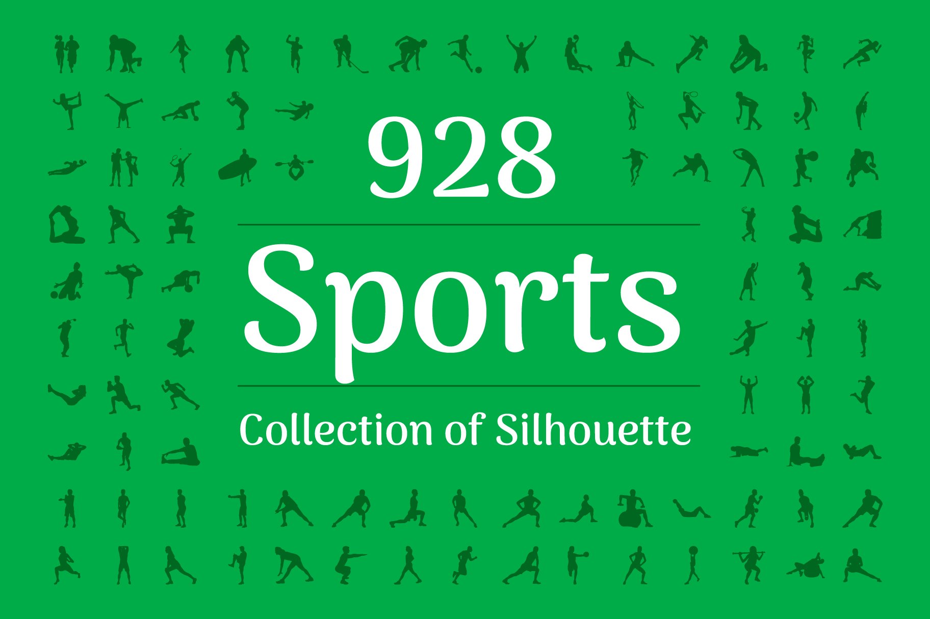 928 Sports Silhouette Vectors cover image.