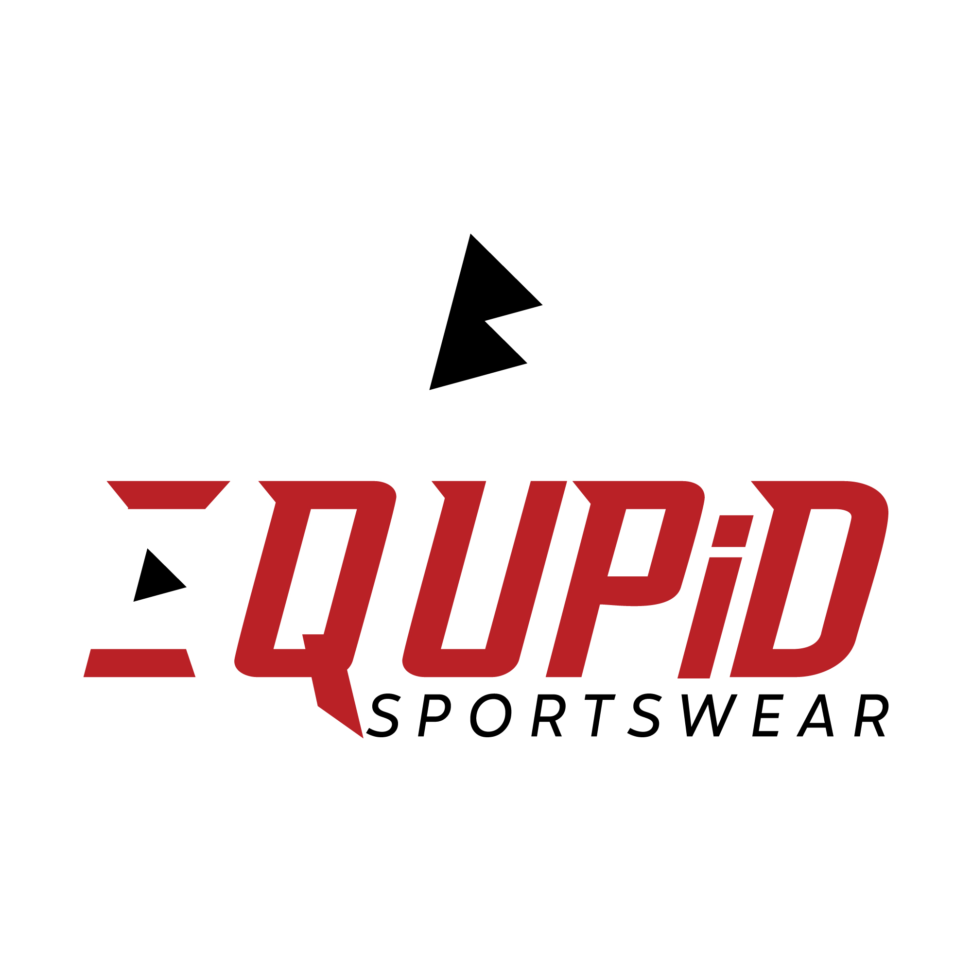 Red and black logo for a sportswear company.