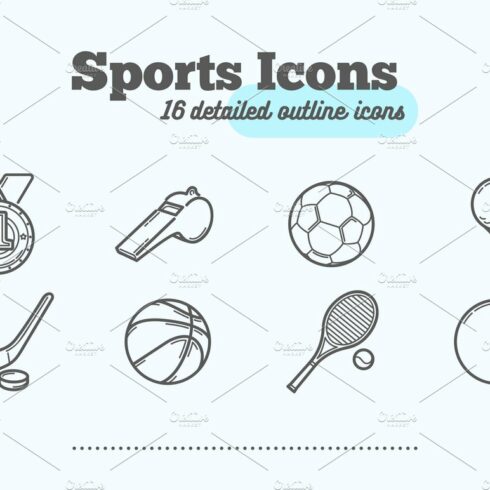 16 Sports Icons cover image.
