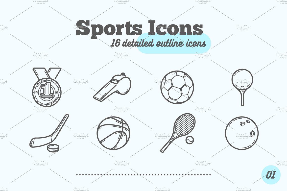 16 Sports Icons cover image.