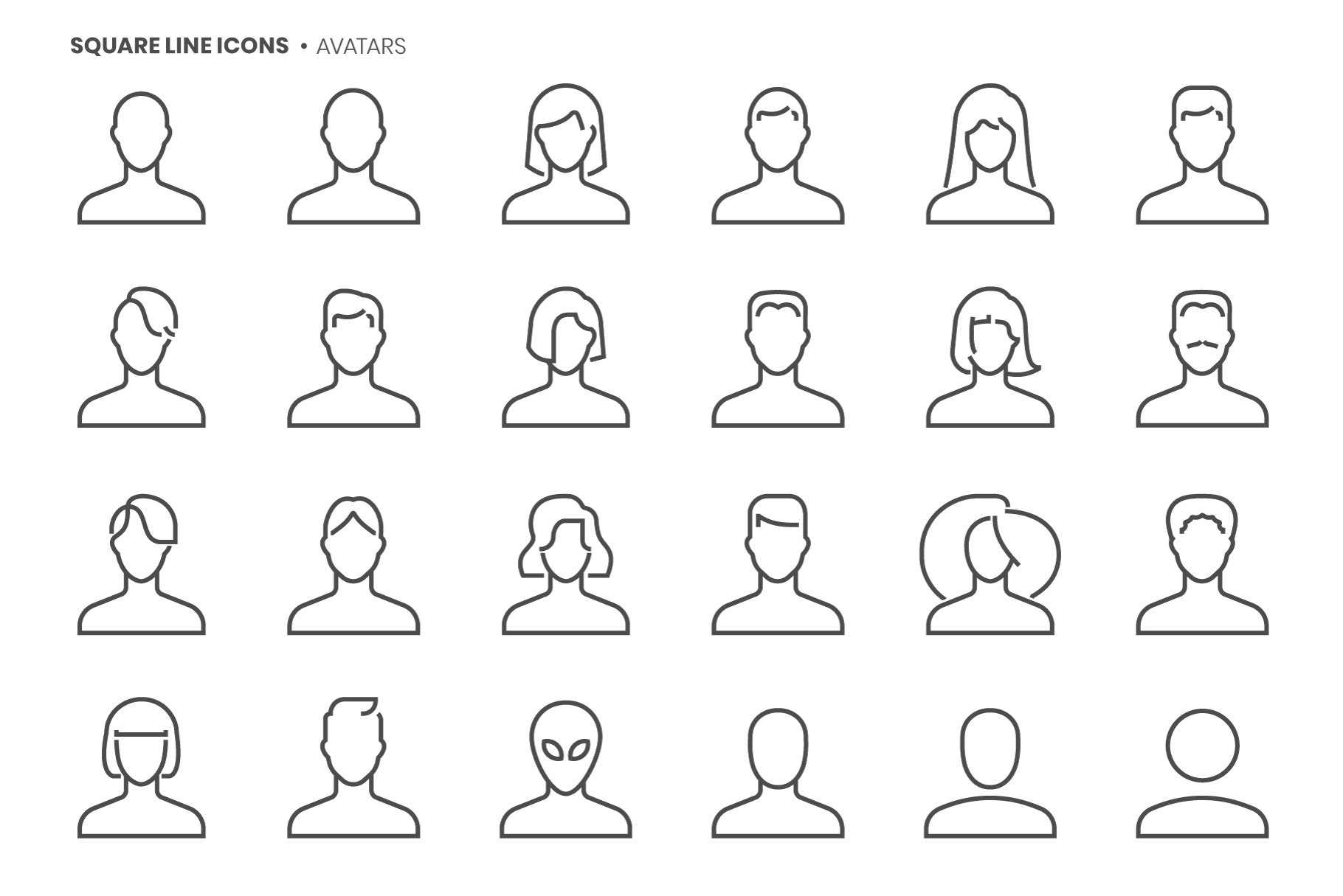 70 People & Avatar Line Icon – MasterBundles