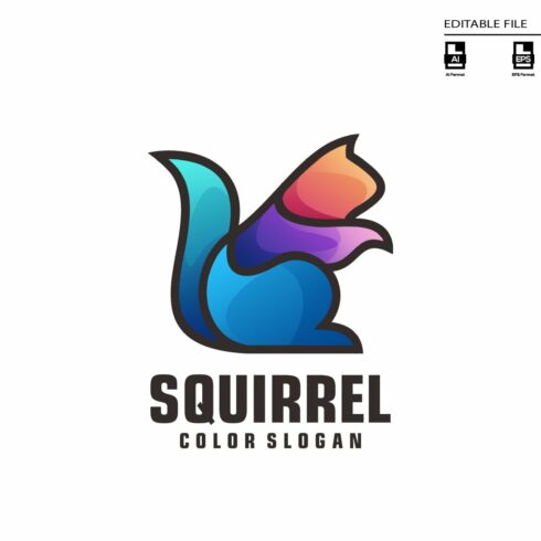 Squirrel colorful gradient logo cover image.