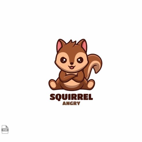 Angry Squirrel Cute Mascot Logo cover image.