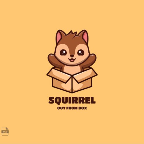 Out From Box Squirrel Cute Mascot Lo cover image.