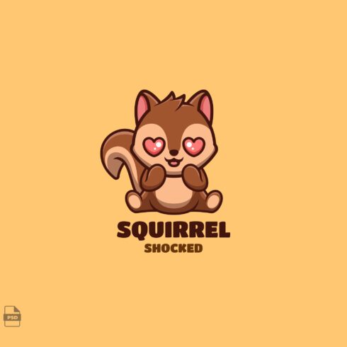 Shocked Squirrel Cute Mascot Logo cover image.