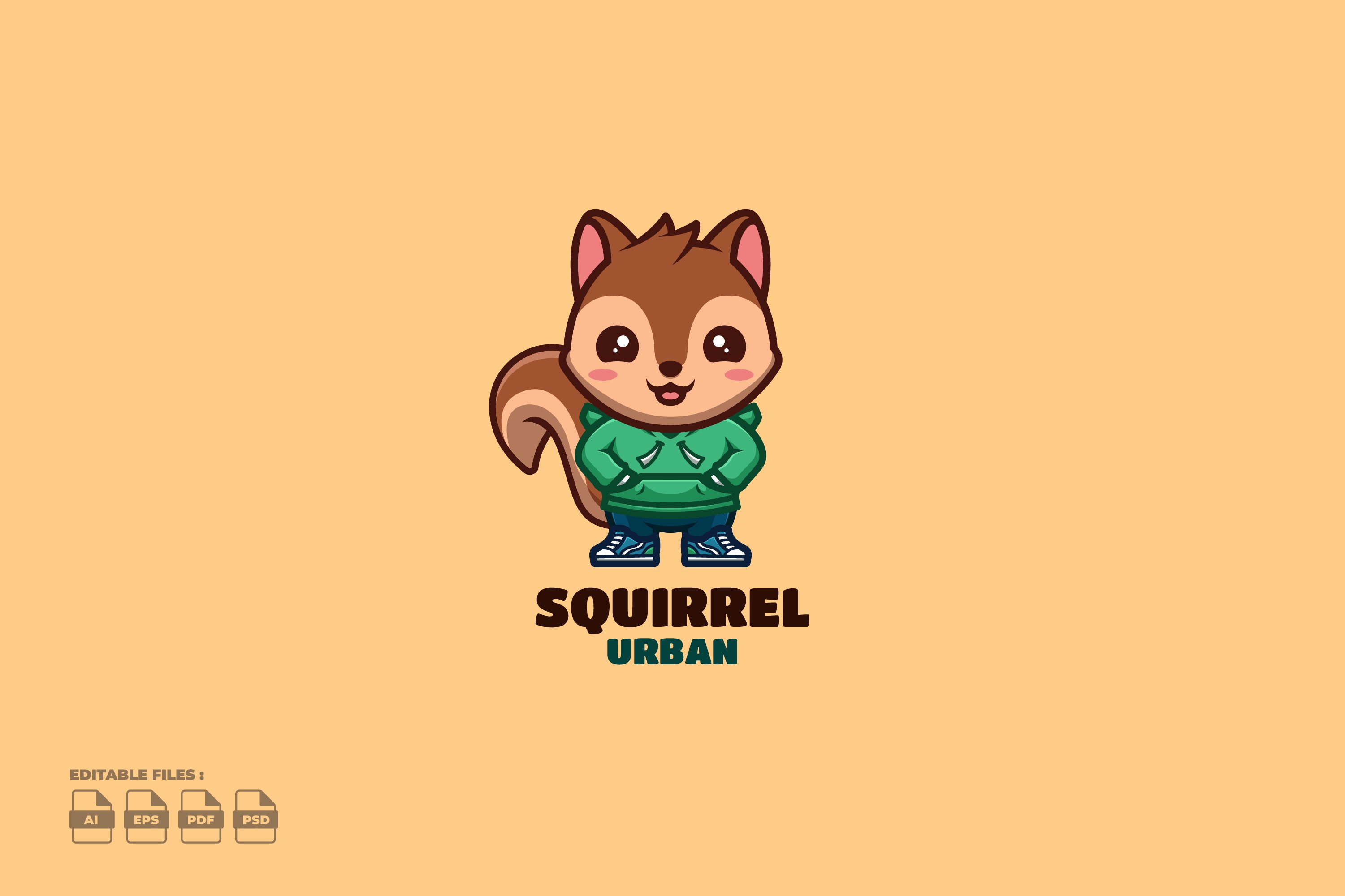 Urban Squirrel Cute Mascot Logo cover image.