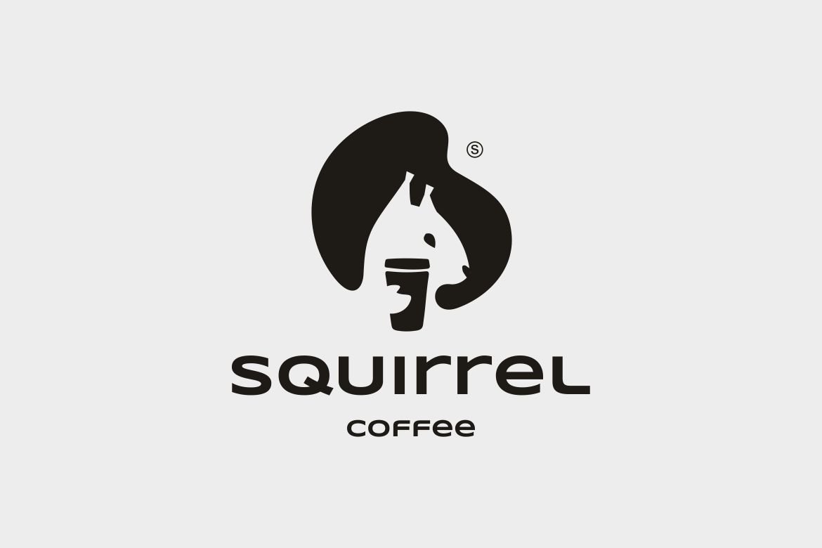 Squirrel Coffee Logo Template cover image.