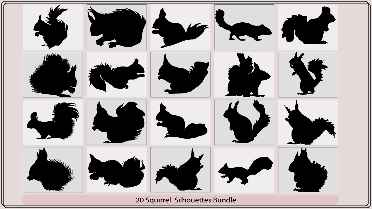 Collection of silhouettes of different animals.