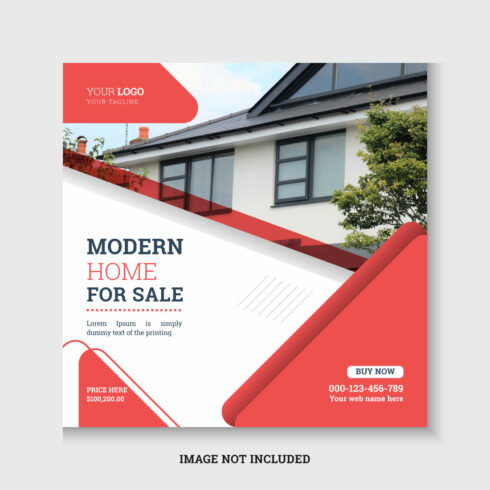 Real estate house property social media post or square banner template cover image.