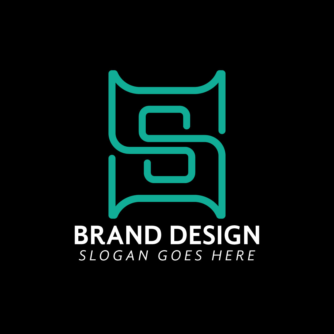 Letter SS logo design concept isolated on Black background cover image.