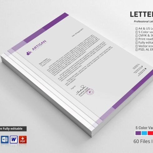 Letterhead Template cover image.