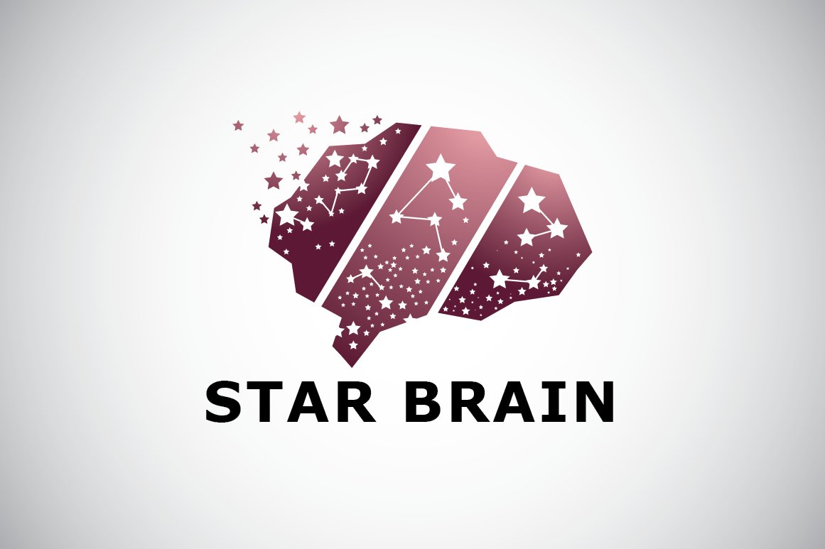 Star Brain Logo Template cover image.