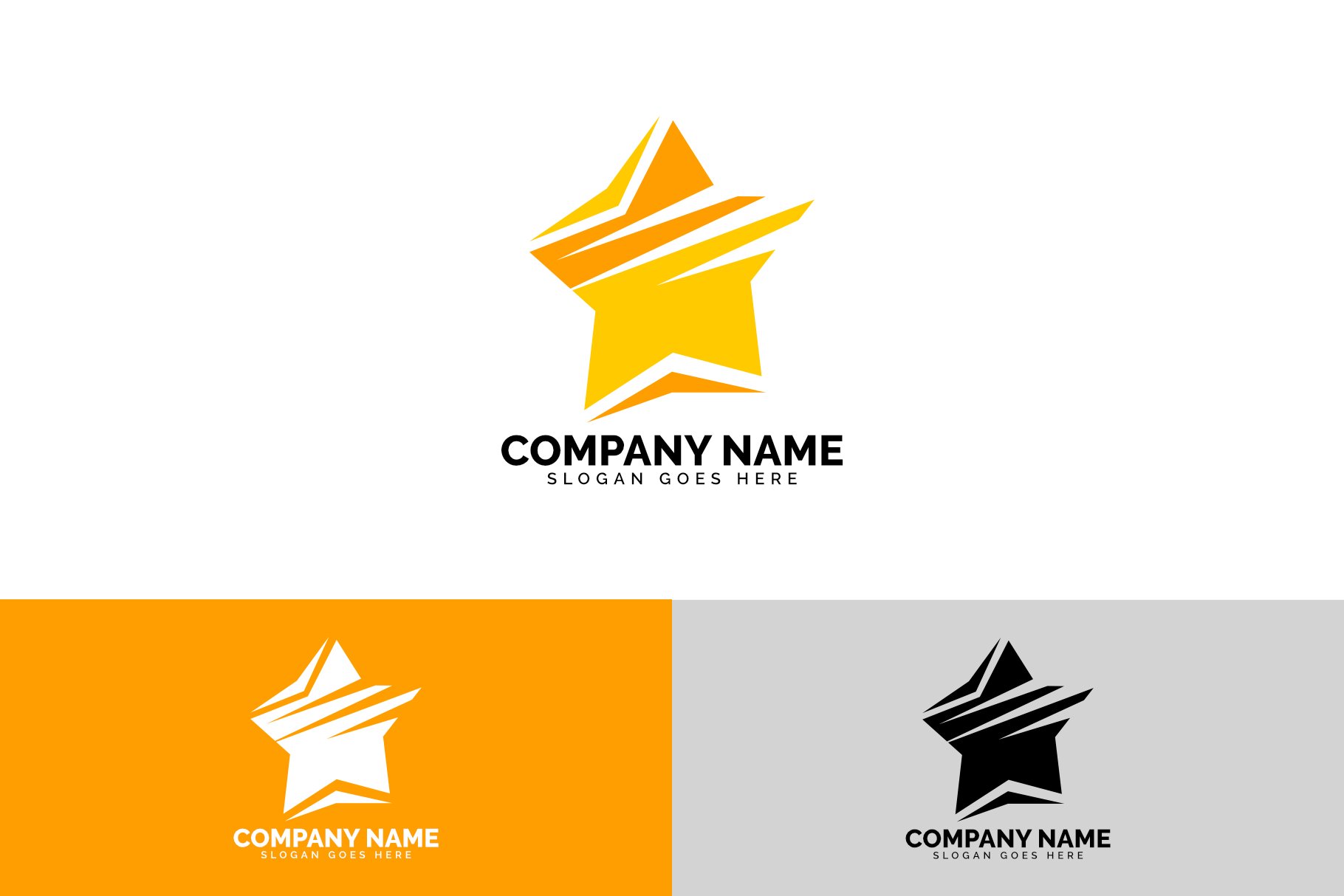 star logo template preview image.