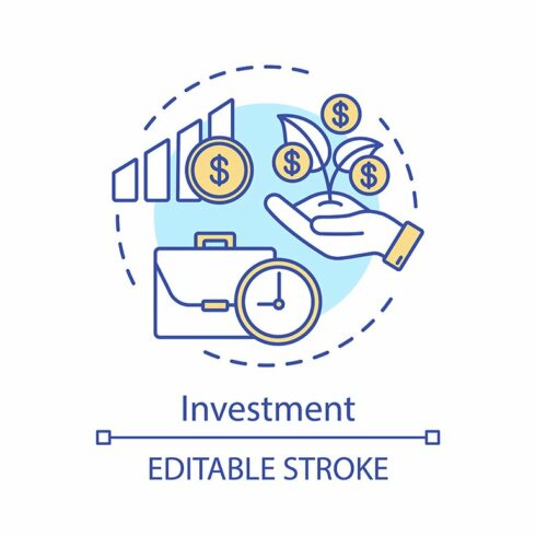 Investment concept icon cover image.