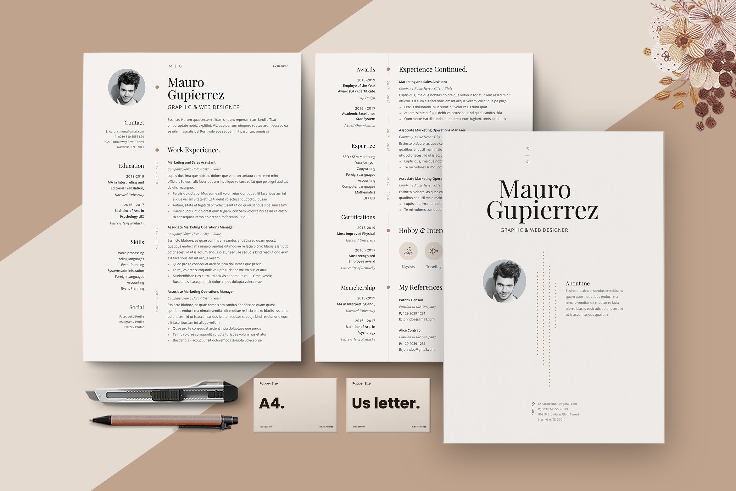 Resume / Cv Template preview image.