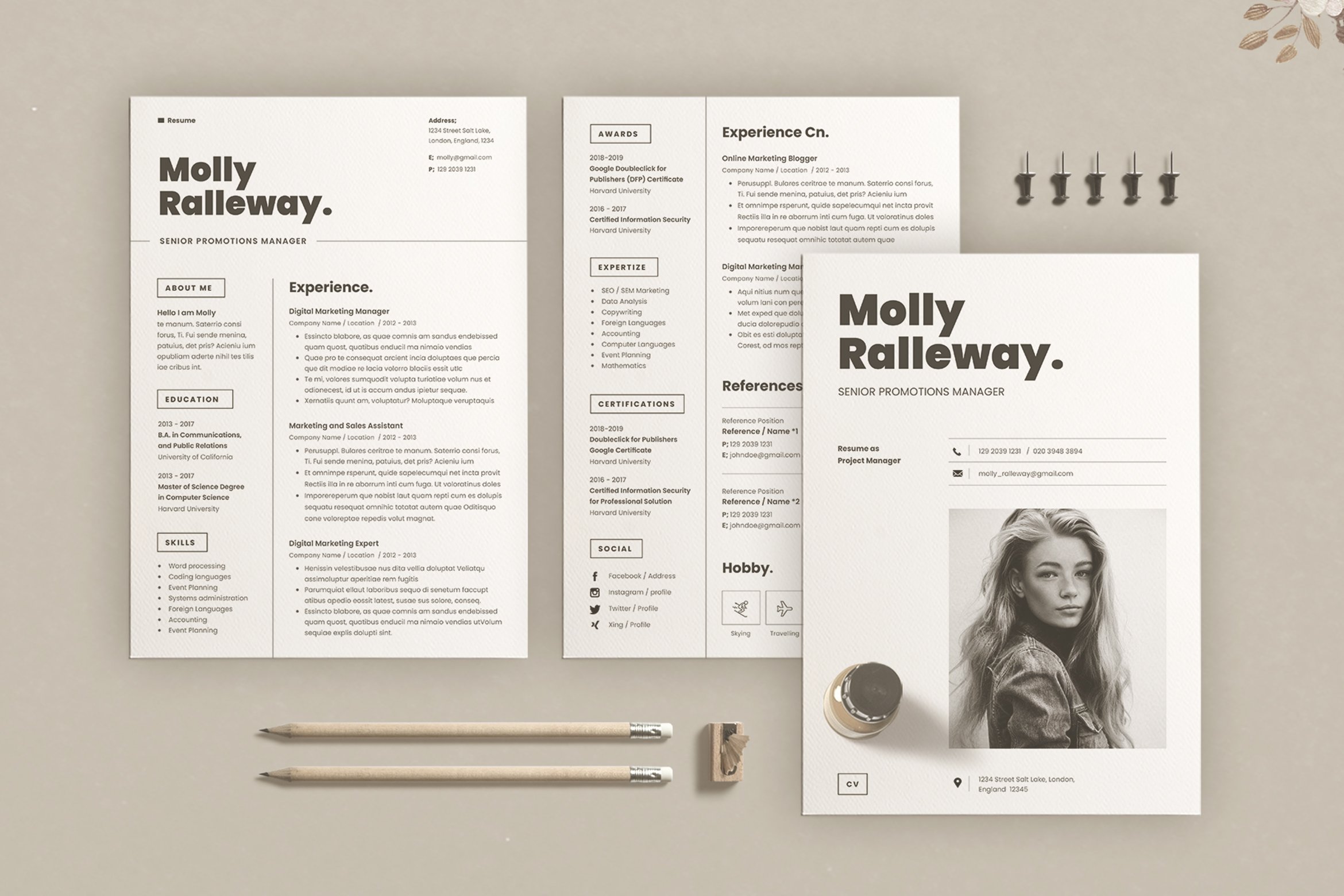 Resume Template Cv cover image.