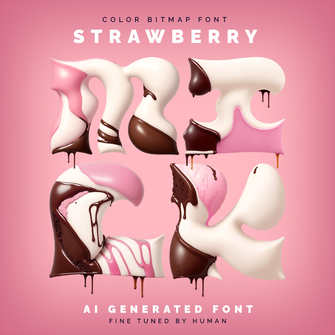 Strawberry Milk - Color Bitmap Font cover image.