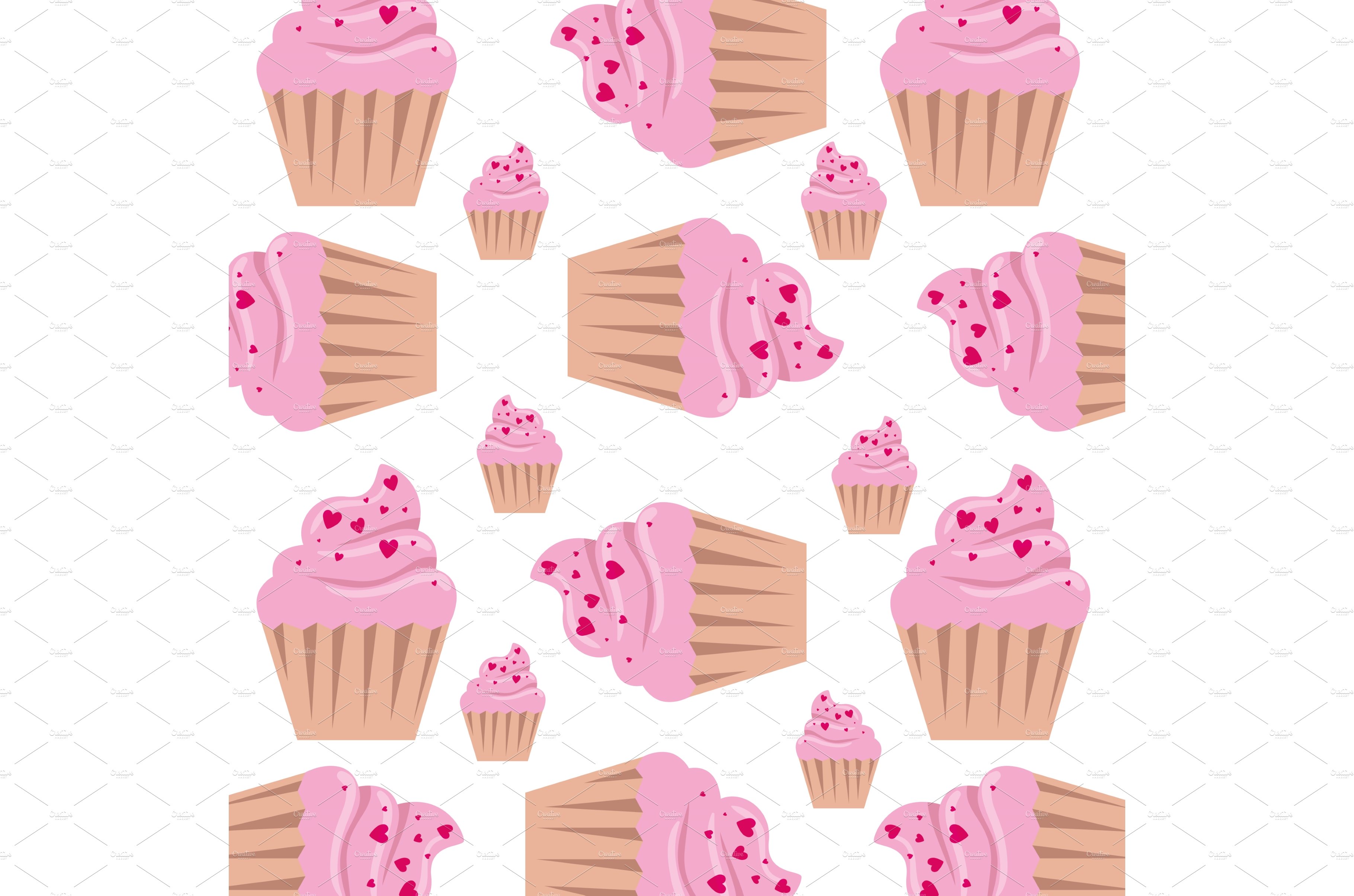 background of cupcakes pastry icons cover image.
