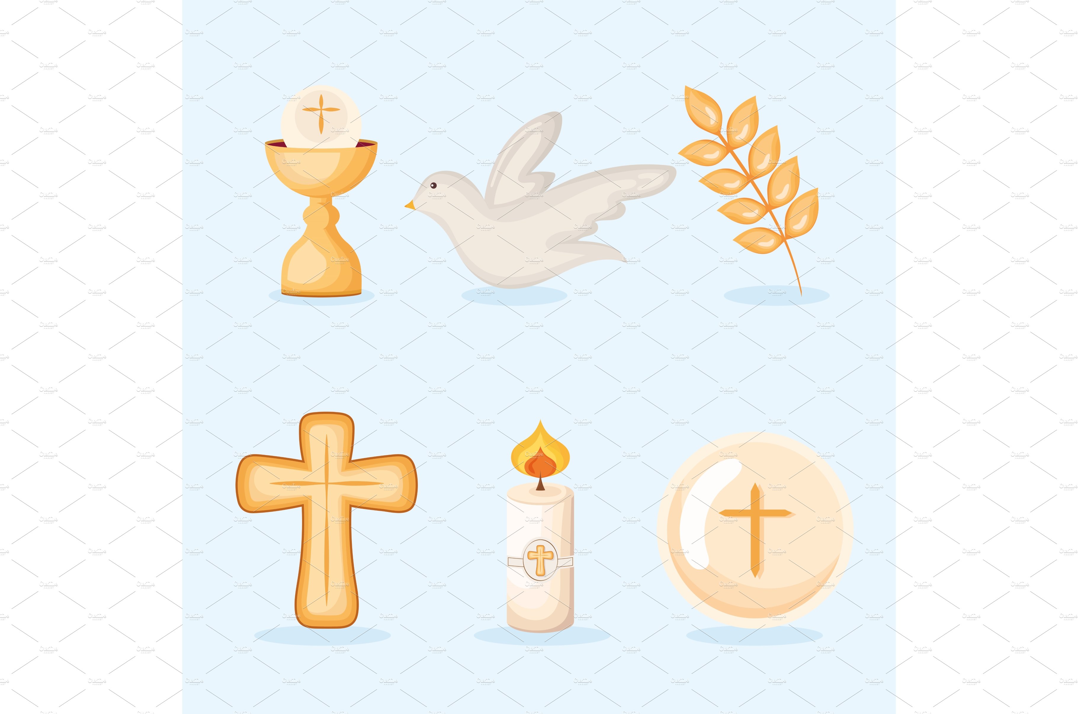 six first communion icons cover image.